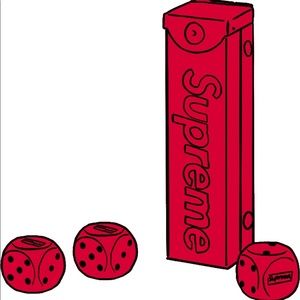 Red Supreme Aluminum Dice Set (SS21)